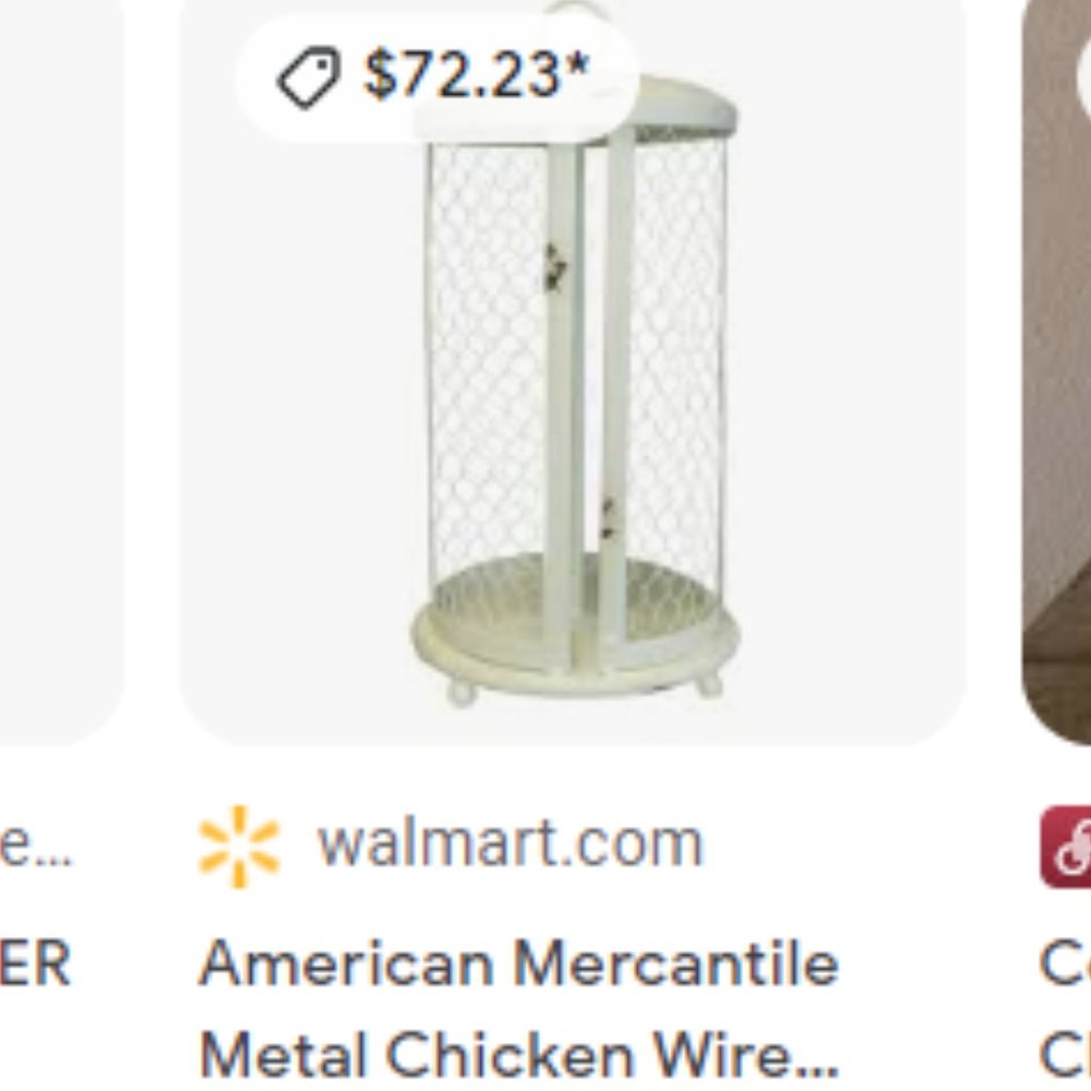 Country Farmhouse Distressed White Chicken Wire Paper Towel Holder - Picture 8 of 9